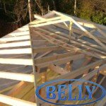 Chantier en cours - Pose charpente maison